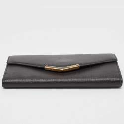 Fendi Black Leather 2Jours Continental Wallet