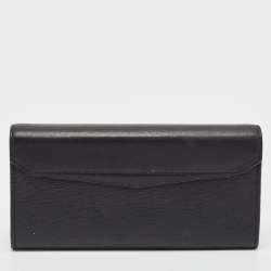 Fendi Black Leather 2Jours Continental Wallet