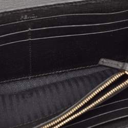 Fendi Black Leather 2Jours Continental Wallet