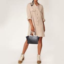 Pre Owned Fendi Black Leather Petite 3Jours Tote