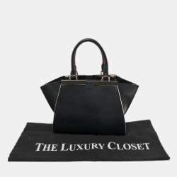 Pre Owned Fendi Black Leather Petite 3Jours Tote