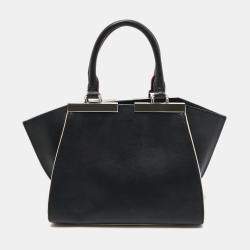 Pre Owned Fendi Black Leather Petite 3Jours Tote