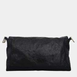 Fendi Black Patent Leather Baguette Clutch Bag