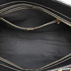 Fendi Black Canvas and Leather Selleria Embellished Satchel