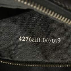 Fendi Black Zuchinno Fabric and Leather Zip Satchel