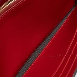 Fendi Red/Brown Zucca Leather F is Fendi Continental Wallet