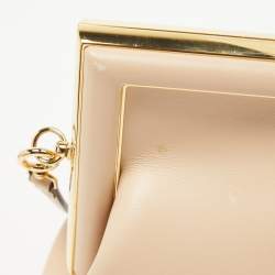 Fendi Peach Leather Small First Shoulder Bag
