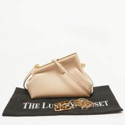 Fendi Peach Leather Small First Shoulder Bag