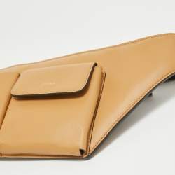 Fendi Tan Leather 3 Pockets Organizer Belt Bag