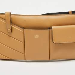 Fendi Tan Leather 3 Pockets Organizer Belt Bag