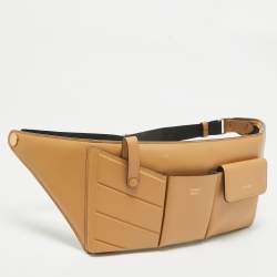 Fendi Tan Leather 3 Pockets Organizer Belt Bag