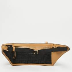 Fendi Tan Leather 3 Pockets Organizer Belt Bag
