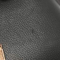 Pre Owned Fendi Black/Beige Leather and Python Small By The Way Shoulder Bag