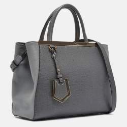 Fendi Grey Leather Petite Sac 2jours Tote