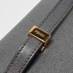 Fendi Grey Leather Petite Sac 2jours Tote