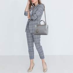 Fendi Grey Leather Petite Sac 2jours Tote