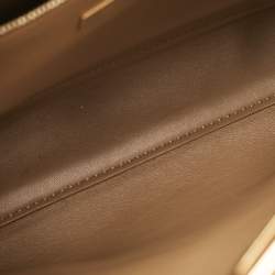 Pre Owned Fendi Red Leather Peekaboo Essentially Top Handle Bag