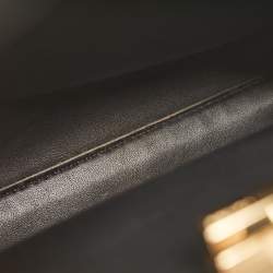 Pre Owned Fendi Red Leather Peekaboo Essentially Top Handle Bag