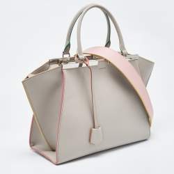 Pre Owned Fendi Grey Leather Medium 3Jours Tote
