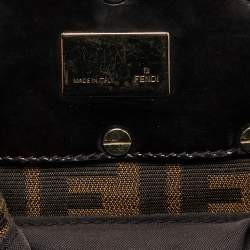 Fendi Tobacco Zucca Canvas Large Mia Shoulder Bag