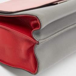 Pre Owned Fendi Tricolor Leather Small Demi Jour Top Handle Bag