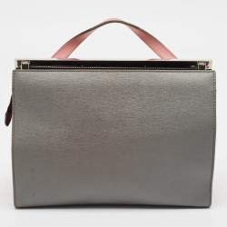 Pre Owned Fendi Tricolor Leather Small Demi Jour Top Handle Bag