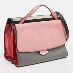 Pre Owned Fendi Tricolor Leather Small Demi Jour Top Handle Bag