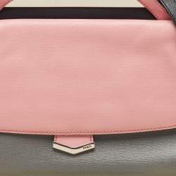 Pre Owned Fendi Tricolor Leather Small Demi Jour Top Handle Bag