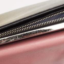 Pre Owned Fendi Tricolor Leather Small Demi Jour Top Handle Bag