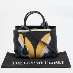 Pre Owned Fendi Black Leather Monster Petite Sac 2jours Tote