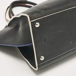 Pre Owned Fendi Black/Blue Leather Medium 3Jours Tote