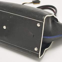 Pre Owned Fendi Black/Blue Leather Medium 3Jours Tote