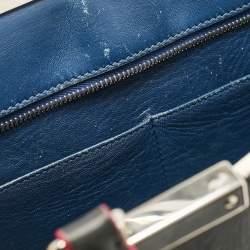 Pre Owned Fendi Black/Blue Leather Medium 3Jours Tote