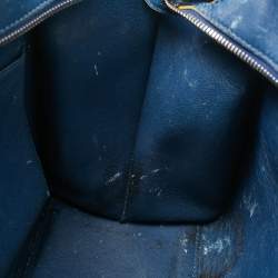 Pre Owned Fendi Black/Blue Leather Medium 3Jours Tote