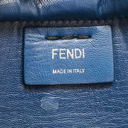 Pre Owned Fendi Black/Blue Leather Medium 3Jours Tote