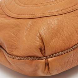 Pre Owned Fendi Brown Leather Spy Moro Hobo