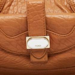 Pre Owned Fendi Brown Leather Spy Moro Hobo