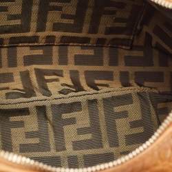 Pre Owned Fendi Brown Leather Spy Moro Hobo