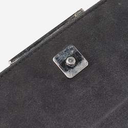 Pre Owned Fendi Black Leather Hypnoteyes Wallet On Chain