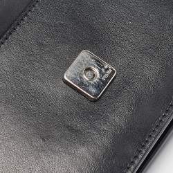 Pre Owned Fendi Black Leather Hypnoteyes Wallet On Chain