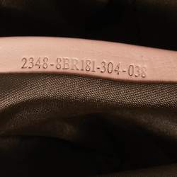 Pre Owned Fendi Old Rose/Tobacco Canvas Mama Forever Baguette Bag