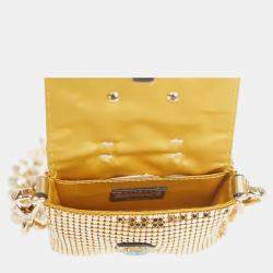 Fendi x Versace Gold Metal Fendace Nano Baguete Bag