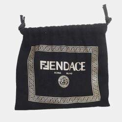 Fendi x Versace Gold Metal Fendace Nano Baguete Bag