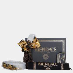 Fendi x Versace Brown/ Gold Fendace Baguette Bag