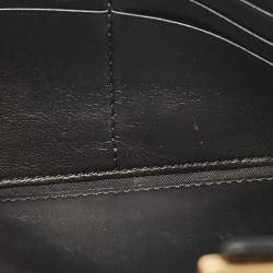 Fendi Black FF Leather Baguette Continental Chain Wallet