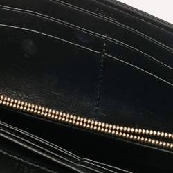 Fendi Black FF Leather Baguette Continental Chain Wallet