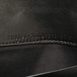 Fendi Black FF Leather Baguette Continental Chain Wallet