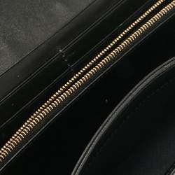Fendi Black FF Leather Baguette Continental Chain Wallet