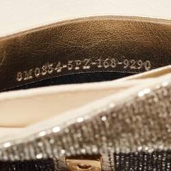 Fendi Metallic Beaded Micro Baguette Bag