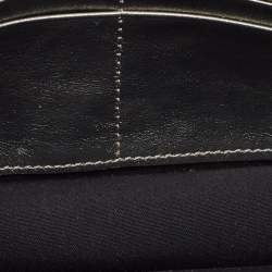 مملوكة مسبقًا حقيبة بسلسلة فندي جلد رصاصي داكن ميتالك  مرصعة كريستال 